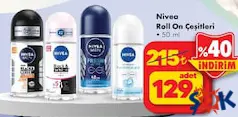 NİVEA ROLL-ON DEODORANT ÇEŞİTLERİ 50 ML fiyat ve kampanya bilgisi
